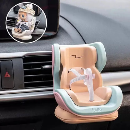 🚗 Siège de poupée Labubu – Accessoire voiture décoratif & porte-clés