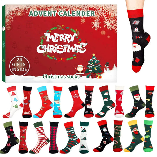 Calendrier de l’Avent Chaussettes de Noël – 24 Jours de Surprises Festives pour Femme & Homme
