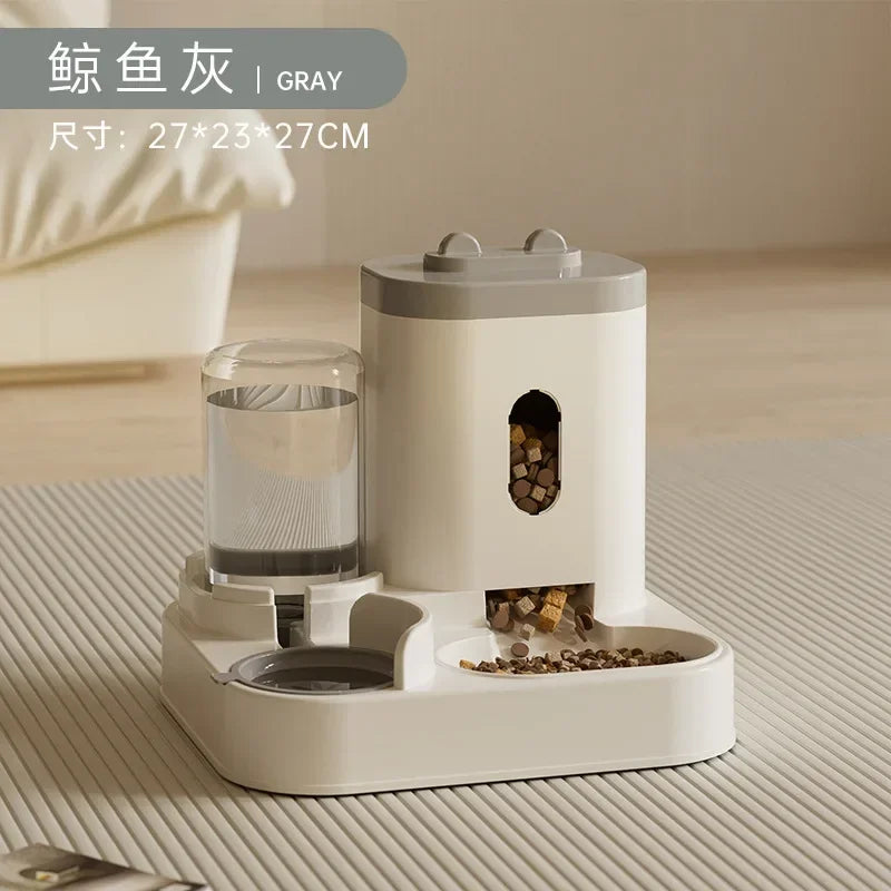 Distributeur Automatique 2 en 1 pour Chat et Chien – Fontaine à Eau + Réservoir de Croquettes